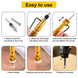 5PCS Countersink Drill Bit Set with Low Friction Depth Stop & Replaceable HSS M2 Drill Bit, Counter Sink Drill Bit for Wood, Plastic, Woodworking, with 1/4" Quick Change Hex Shank & Case