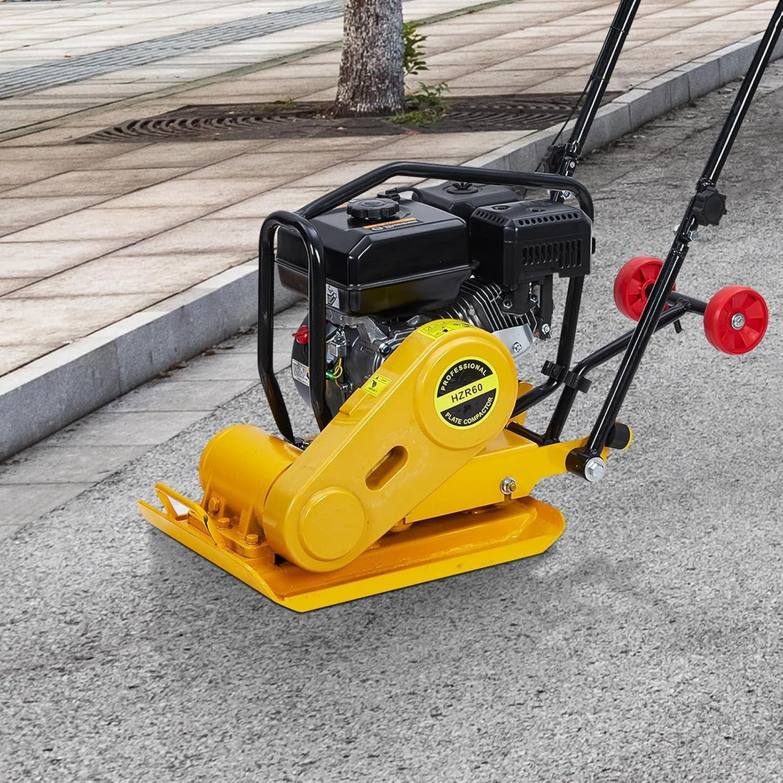 Walk-Behind Vibratory Plate Compactor Rammer 7HP 212Cc Gas Engine Soil Tamper