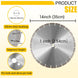 10 Pcs 14 Inch Diamond Concrete Saw Blade, 14 Inch Masonry Blade with 12 Mm Arbor Dry or Wet Concrete Saw Cutting General Purpose Segmented High Speed for Brick Stone Block Marble Granite