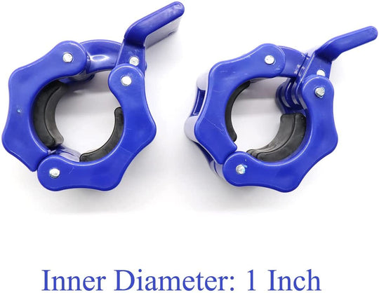 Olympic 1-2" Inch Barbell Clamps Quick Release Standard Bar Weight Plates 1 Pair