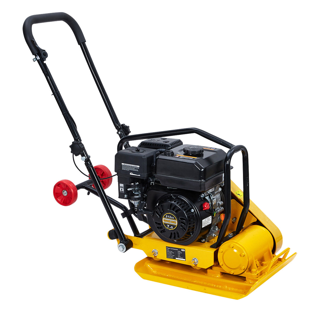 Walk-Behind Vibratory Plate Compactor Rammer 7.0HP 212Cc Gas Engine Soil Tamper