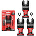 Obsidian Carbide Oscillating Saw Blades, Multi Tool Blades Quick Release for Hard Metal, Nails, Bolts and Screws, 3-Pack