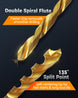 Titanium Twist Drill Bit Set - 16 Pcs Hex Shank High Speed Steel for Wood Plastic Aluminum Alloy, Quick Change, 1/16"-1/4"