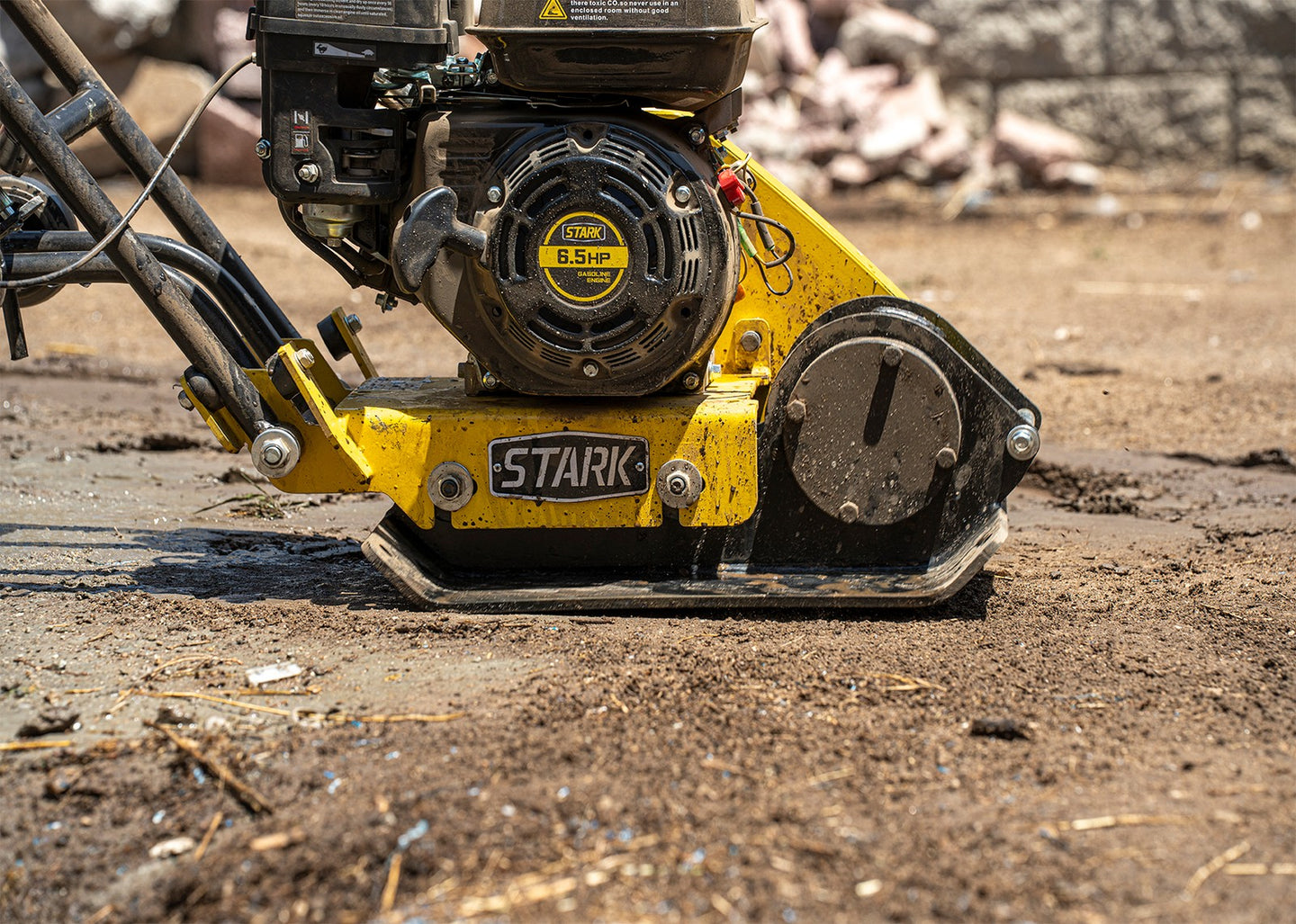 Stark USA 212Cc Walk behind 7Hp Gas Vibratory Plate Compactor Rammer Soil Dirt