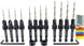 Countersink Drill Bit Set 4 Pc #4 (7/64"), 4 Pc #6 (9/64"), 4Pc #8 (11/64") with Tapered Drill Bits, Depth Stop and Storage Container
