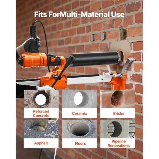 Diamond Core Drill Machine Handheld and Stand Concrete Core Drill Rig 8 In