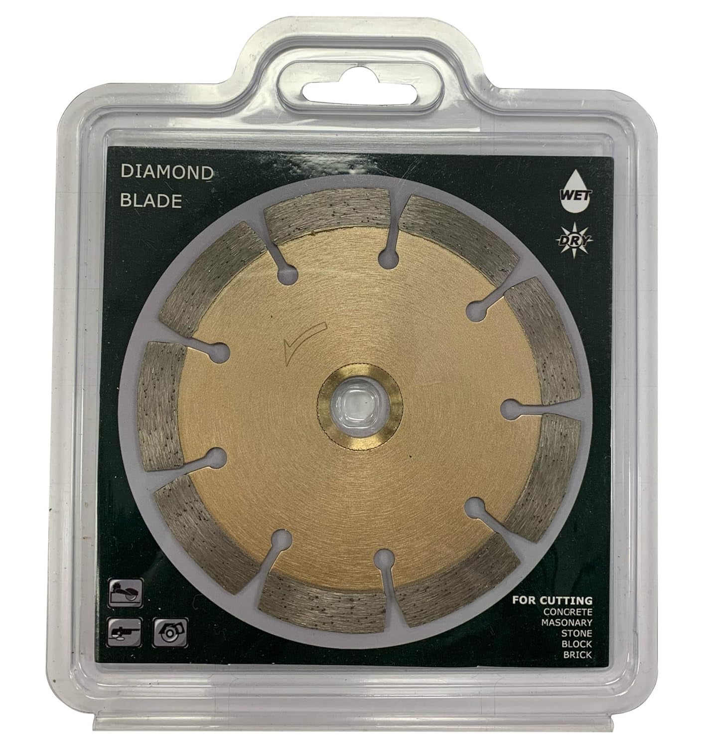 (2 Pack)  USA ADLSS 4-1/2 Inch Dry or Wet Cutting General Purpose Power Saw Segmented Diamond Blades for Concrete Stone Brick Masonry (4 1/2" - 2 Pcs)