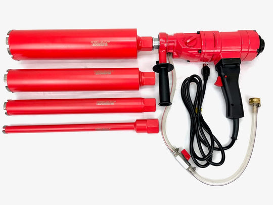 CORE DRILL PACKAGE DEAL 4Z1 2-SPEED CONCRETE CORING DRILL by  TOOLS COMES with 1", 2", 3", & 4" BITS