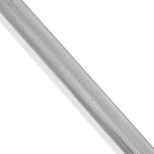 1" Standard Weightlifting Barbell - Threaded EZ Curl Bar with Star Collars