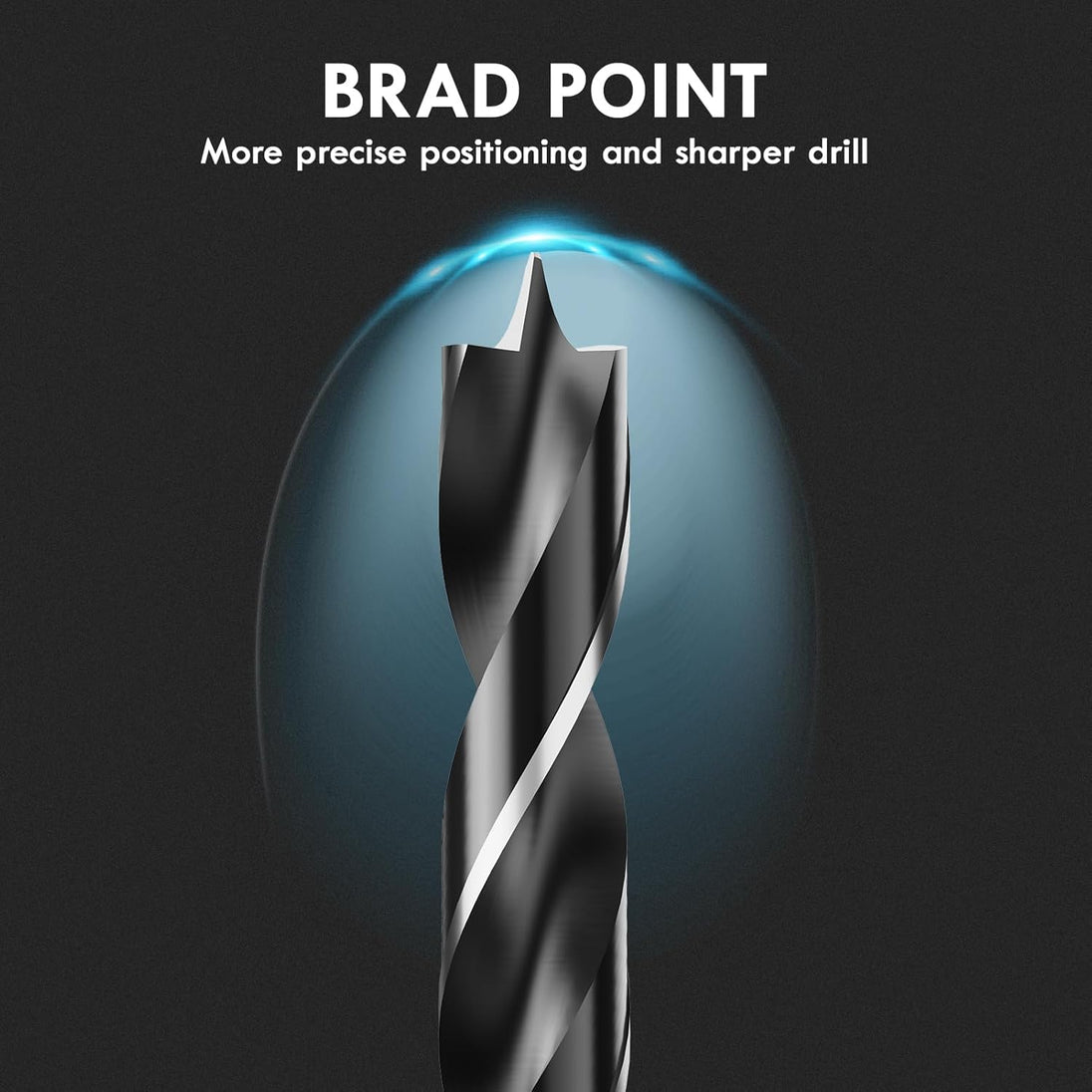 Brad Point Wood Drill Bit Set, 12Pcs Hex Shank Drill Bit Set with Double Flutes Design for Carpenter Woodworking and All Types of Wood (1/8" - 1/2")