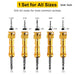 5PCS Countersink Drill Bit Set with Low Friction Depth Stop & Replaceable HSS M2 Drill Bit, Counter Sink Drill Bit for Wood, Plastic, Woodworking, with 1/4" Quick Change Hex Shank & Case
