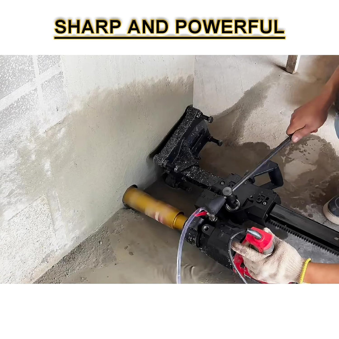 4 Inch Wet Core Drill Bits,  4" Core Bit for Concrete, 14" Drilling Depth, 1-1/4"-7 Thread Diamond Core Bit for Cured Concrete with Rebar, Hard Masonry, Brick Block, Stucco, Stone (102Mm)