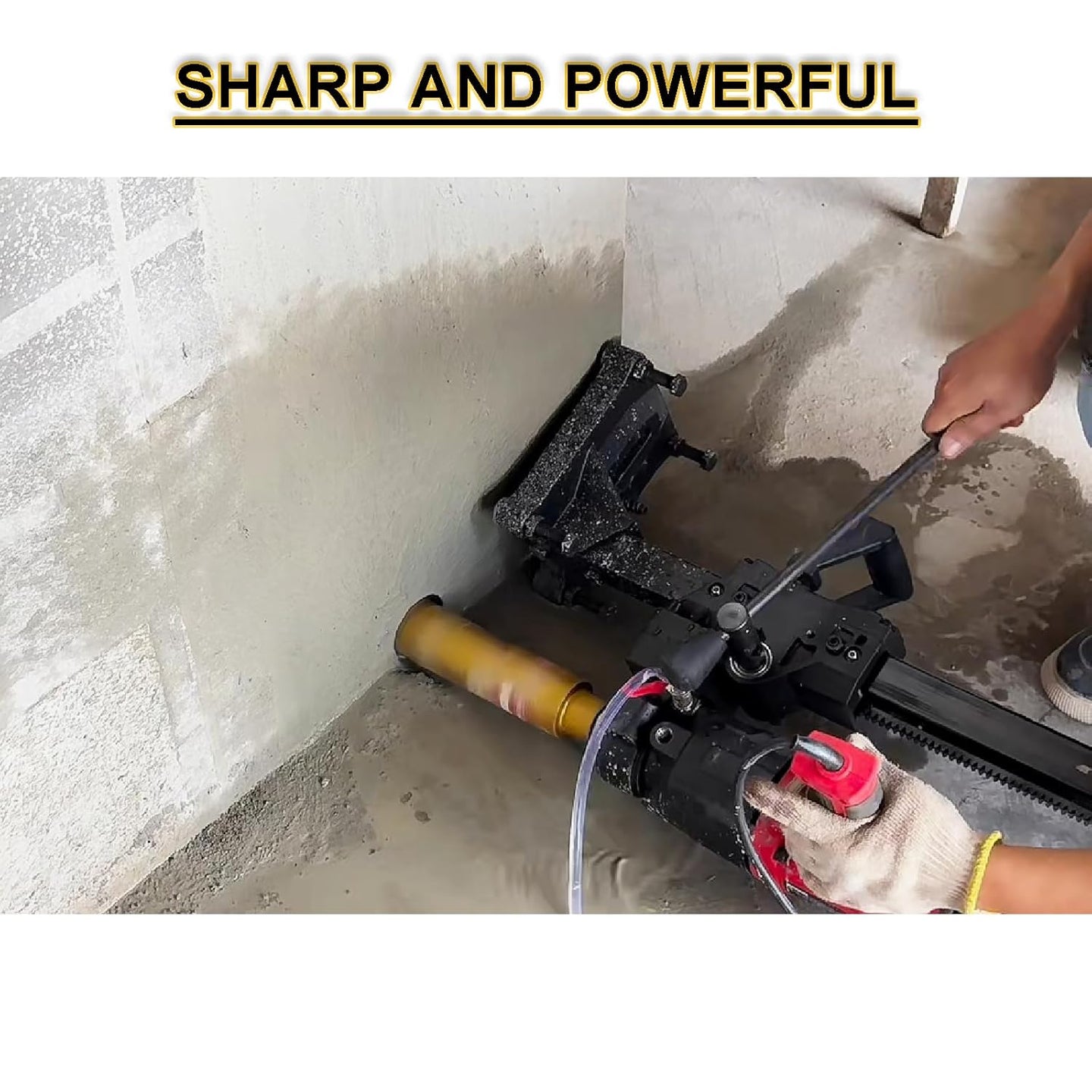 4 Inch Wet Core Drill Bits,  4" Core Bit for Concrete, 14" Drilling Depth, 1-1/4"-7 Thread Diamond Core Bit for Cured Concrete with Rebar, Hard Masonry, Brick Block, Stucco, Stone (102Mm)