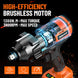 1300Nm Cordless Impact Wrench 960Ft-Lbs 1/2 Battery Impact Gun 2X 4.0Ah Battery