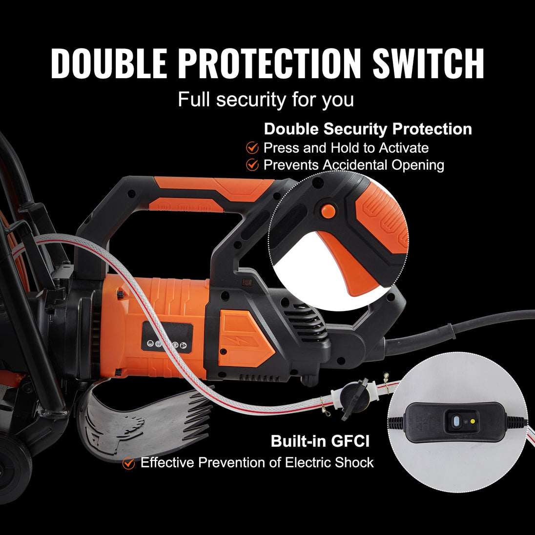 Uimoso 16'' Electric Concrete Saw Wet/Dry Saw Cutter with Water Pump and Blade