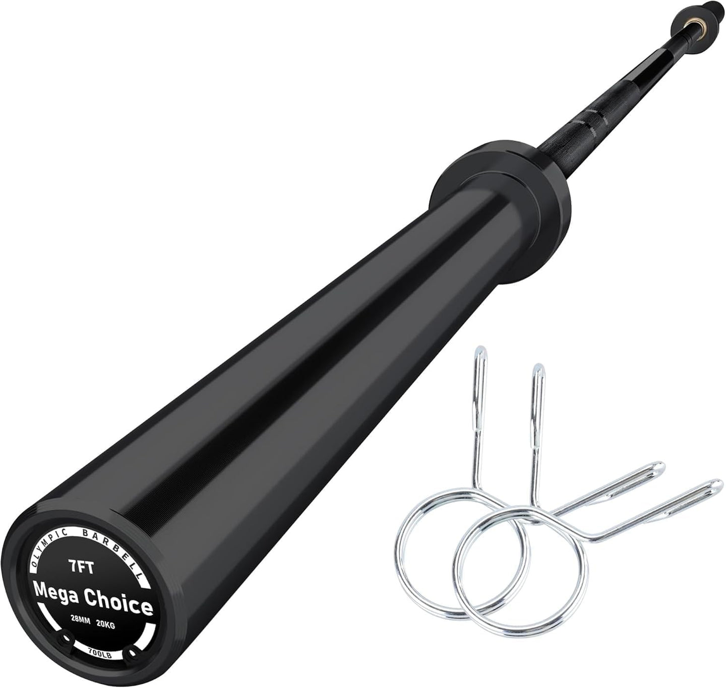 7FT Olympic Barbell Bar 45LB Powerlifting 700LB Capacity Weightlifting Bar