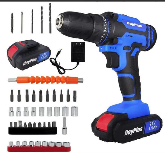 NEW 21V Power Cordless Drill Driver Electric Rechargeable Tool with Charger