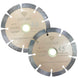 (2 Pack)  USA ADLSS 4-1/2 Inch Dry or Wet Cutting General Purpose Power Saw Segmented Diamond Blades for Concrete Stone Brick Masonry (4 1/2" - 2 Pcs)