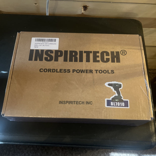 20V Cordless Brushless Power Drill Set with 2 Batteries and Charger, Tool Bag