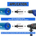 2PCS Core Drill Bit Adapter 5/8"-11 Thread Male to 3/8" SDS plus Shank and 3/8" Triangle Shank 5/8" -11 Male Drill Bit Adapter for Threaded Diamond Hole Saw Diamond Core Drill