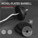 44Lbs Weights Barbell Weight Set Olympic Curl Bar with Weights for Home Gym