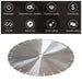 LSS 16 Inch Diamond Blades Dry or Wet Cutting General,Purpose Power Saw Blade,For Masonry Brick Marble Concrete Circular Saw Blade (16")