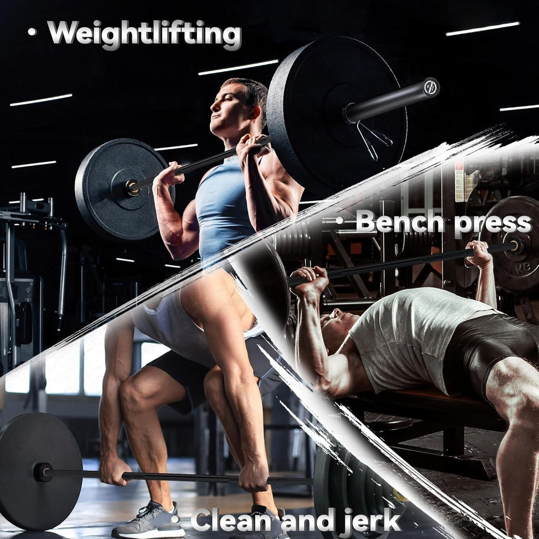 7FT Olympic Barbell Bar 45LB Powerlifting 700LB Capacity Weightlifting Bar