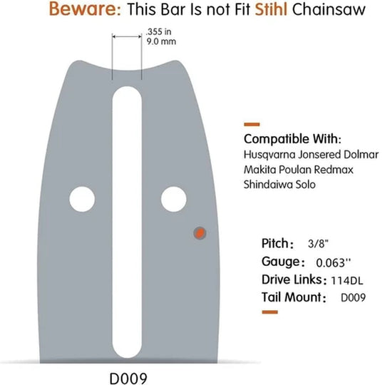 94Cc Gas Chainsaw with 36'' Bar Chain Compatible with Husqvarna 394XP 395 395XP