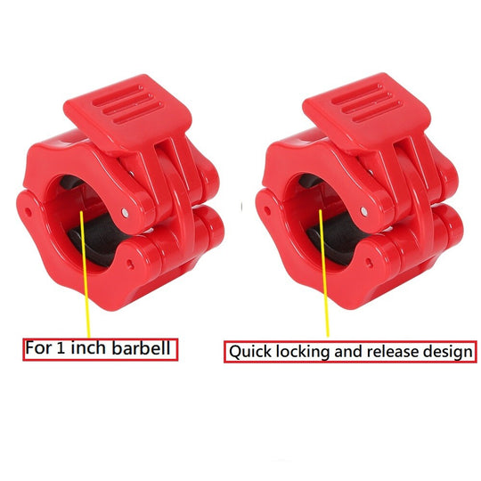 Olympic 1-2" Inch Barbell Clamps Quick Release Standard Bar Weight Plates 1 Pair