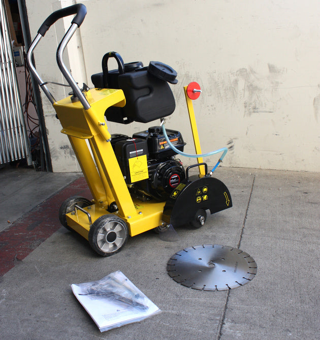 14" 6.5HP Gas Walk behind Cut-Off Saw Concrete Cement Pavement Floor Saw W/Blade