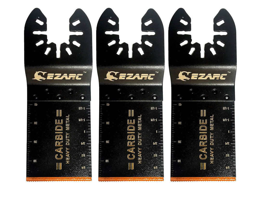 Carbide Oscillating Tool Blades, Multitool Blades Heary Duty for Hard Material, Metal, Nails. Bolts. Screws, 3-Pack