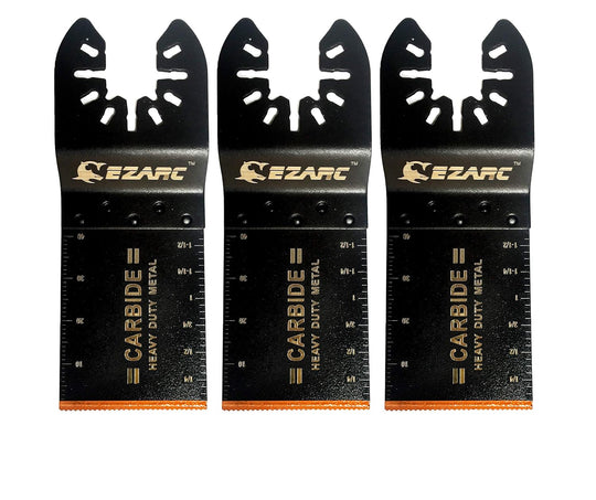 Carbide Oscillating Tool Blades, Multitool Blades Heary Duty for Hard Material, Metal, Nails. Bolts. Screws, 3-Pack