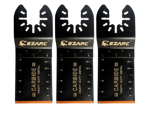 Carbide Oscillating Tool Blades, Multitool Blades Heary Duty for Hard Material, Metal, Nails. Bolts. Screws, 3-Pack