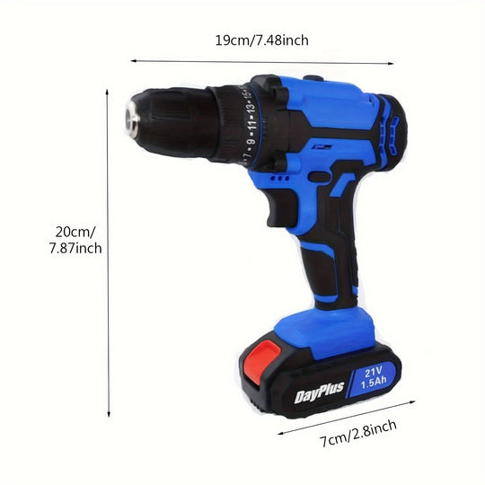 NEW 21V Power Cordless Drill Driver Electric Rechargeable Tool with Charger