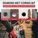Diamond Core Drill Bits 2 1/2" Diameter 10"/254Mm Drilling Depth 5/8-11" Thread Core Bit Turbo Laser-Welded Segments for Cured Concrete with Brick Block Masonry with Two Adapters（Red）