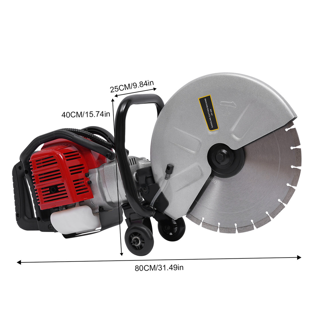 Gas Concrete Cut off Saw 2 Stroke 52 CC Cement Masonry Wet Dry Saw Cutter+Blade