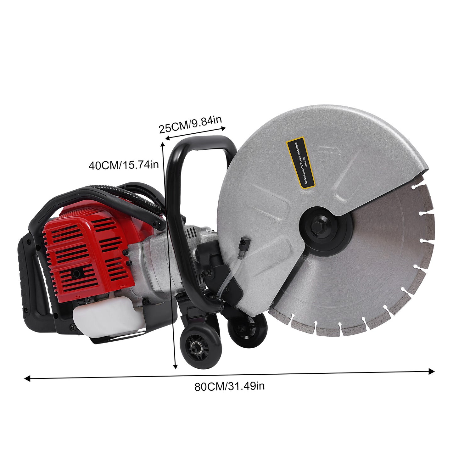 Gas Concrete Cut off Saw 2 Stroke 52 CC Cement Masonry Wet Dry Saw Cutter+Blade