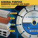 6" Segmented Diamond Saw Blade for Concrete, Brick, Block and Masonry, 10Mm Segment Height, 7/8"-5/8" Arbor