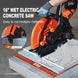 Uimoso 16'' Electric Concrete Saw Wet/Dry Saw Cutter with Water Pump and Blade