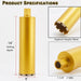 4 Inch Wet Core Drill Bits,  4" Core Bit for Concrete, 14" Drilling Depth, 1-1/4"-7 Thread Diamond Core Bit for Cured Concrete with Rebar, Hard Masonry, Brick Block, Stucco, Stone (102Mm)