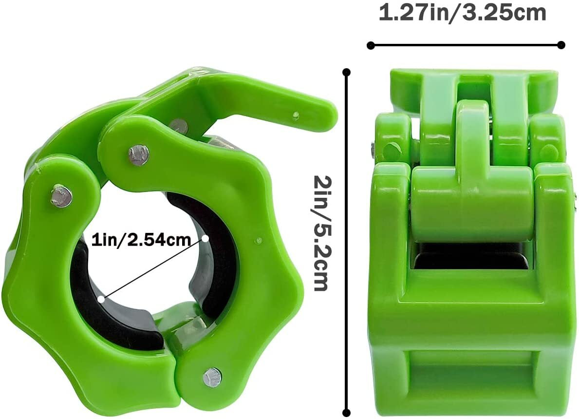 Olympic 1-2" Inch Barbell Clamps Quick Release Standard Bar Weight Plates 1 Pair