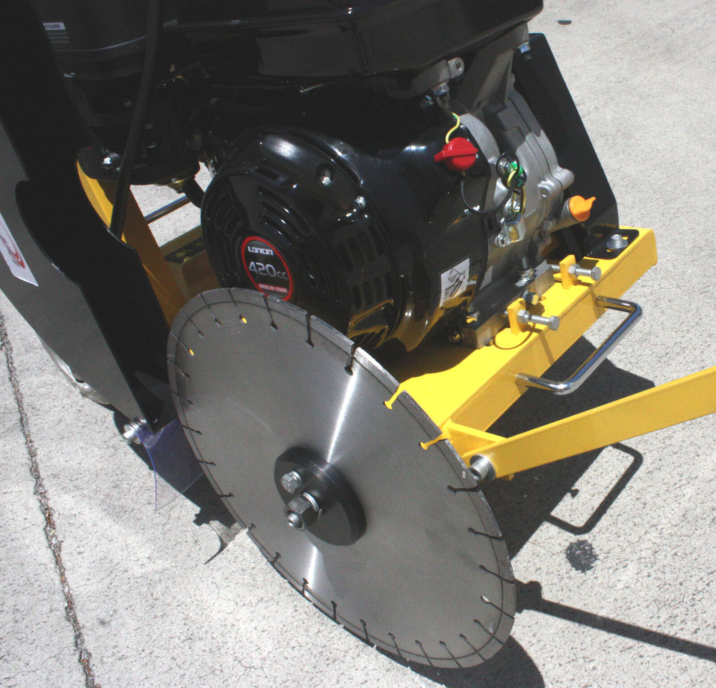 420Cc 14HP Gas Power Walk behind Push Pavement Concrete 16" Cut off Saw W/ Blade