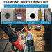 Wet Diamond Core Drill Bits 3"/77Mm Diameter, 15"/380Mm Drilling Depth Concrete Core Drill Bit, 1-1/4-7" Thread Core Bit Turbo Laser-Welded Segments with Rebar, Brick, Block, Masonry, Stone