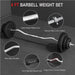 44Lbs Weights Barbell Weight Set Olympic Curl Bar with Weights for Home Gym