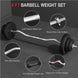 44Lbs Weights Barbell Weight Set Olympic Curl Bar with Weights for Home Gym