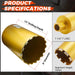 8 Inch Wet Core Drill Bit, 8" Core Bits for Concrete, 1-1/4"-7 Thread, 14" Drilling Depth Diamond Core Drill for Concrete with Rebar, Masonry, Brick Block,Cement, Stucco, Stone (203Mm)