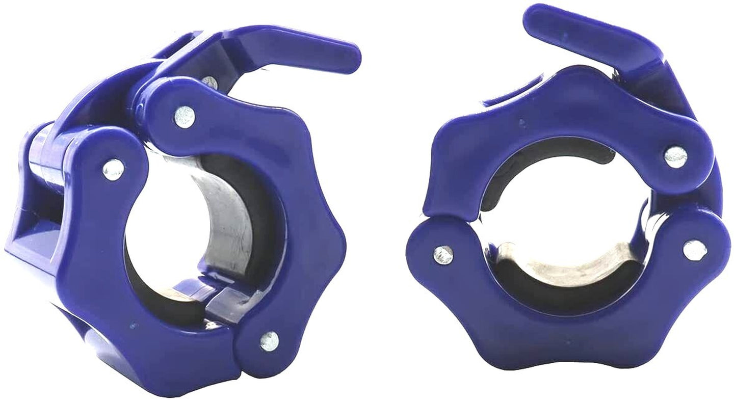 Olympic 1-2" Inch Barbell Clamps Quick Release Standard Bar Weight Plates 1 Pair