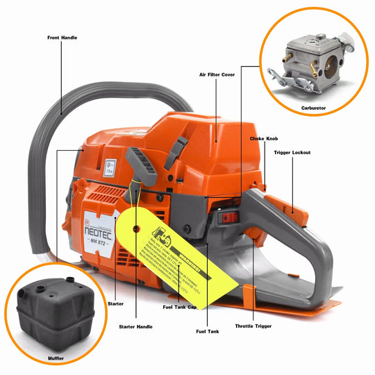 71Cc Gas Chainsaw Power Head Compatible with Husqvarna 372XP Milling Tree No Bar