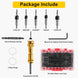 5PCS Countersink Drill Bit Set with Low Friction Depth Stop & Replaceable HSS M2 Drill Bit, Counter Sink Drill Bit for Wood, Plastic, Woodworking, with 1/4" Quick Change Hex Shank & Case