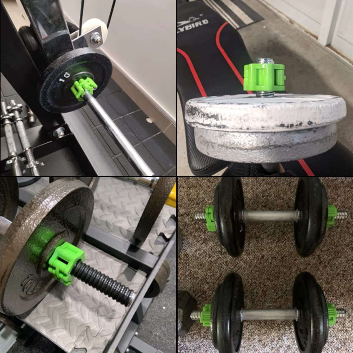 Olympic 1-2" Inch Barbell Clamps Quick Release Standard Bar Weight Plates 1 Pair